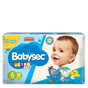 Fraldas Babysec Ultra Mega "G" - FD c/6 UND