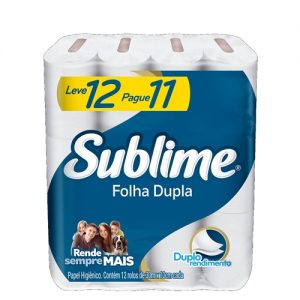 Papel Higiênico Sublime 30M Folha Dupla L12P11 - FD c/8 UND