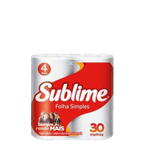 Papel Higiênico Sublime 30M Folha Simples - FD c/16 UND