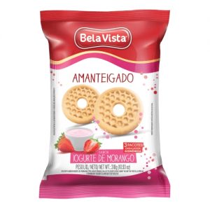 Amanteigados Iogurte/Morango 310Gr - CX c/20 UND