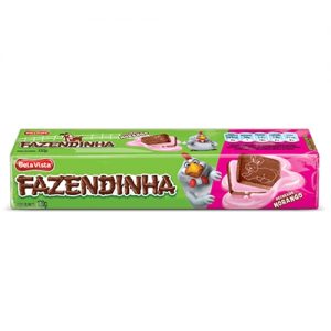 Fazendinha Recheado Morango 130Gr - CX c/40 UND