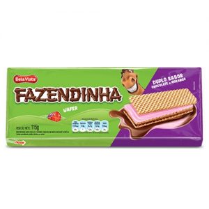 Fazendinha Wafer Choc/Mor 115Gr - CX c/40 UND