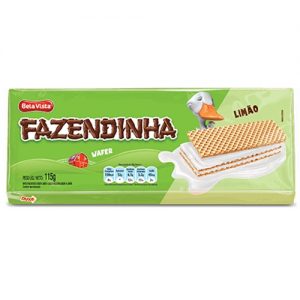 Fazendinha Wafer Limao 115Gr - CX c/40 UND