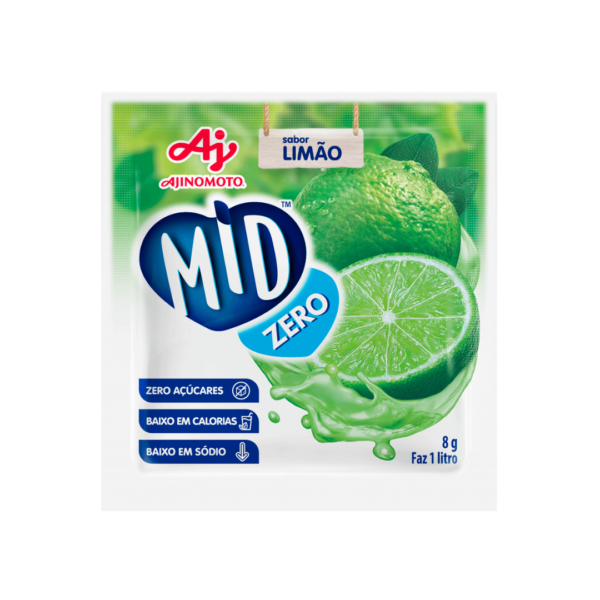 MID Zero Refresco em Pó Limão 8Gr - Display c/15und