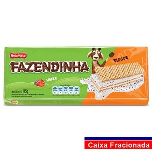 Fazendinha Wafer Flocos 115Gr - CX c/20 UND
