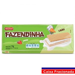 Fazendinha Wafer Limao 115Gr - CX c/20 UND
