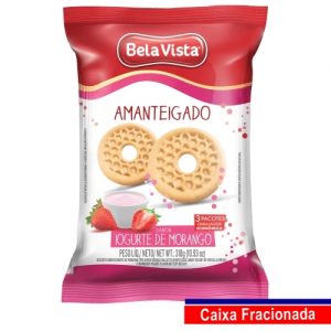 Amanteigados Sabor Iogurte /Morango 310Gr - CX c/10 UND
