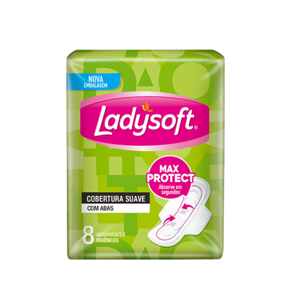 Absorvente Ladysoft Normal Suave C/Abas - Cx c/ 12 UND