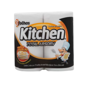 Papel Toalha KITCHEN Total Absorv (Pct 2 rolos) - FD c/12 UND