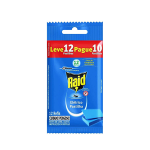 RAID Pastilha Refil Promocional Leve 12 Pague 10 - Display c/ 20 UND
