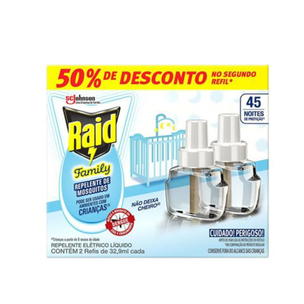 RAID Family 45 Noites Refil - Promocional c/2 UNID (50% Desc.)