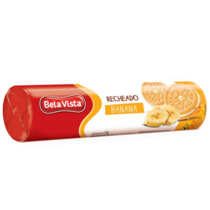 Biscoito BELA VISTA Rech. Banana 115Gr - CX c/18 UND