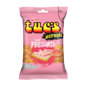 Bisc. Tuc´S DIN Crackers Crush Sabor Presunto 60Gr - CX c/20 UND