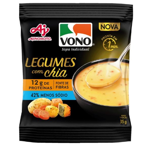 Sopa Vono Proteína Legumes/Chia 35Gr - Display c/12und